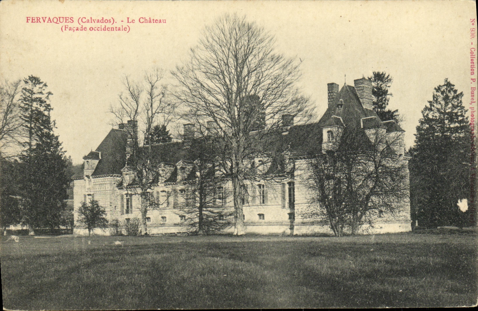 Fervaque (Calvados) - Le Château (Façade occidentale) - Collection P. Banel