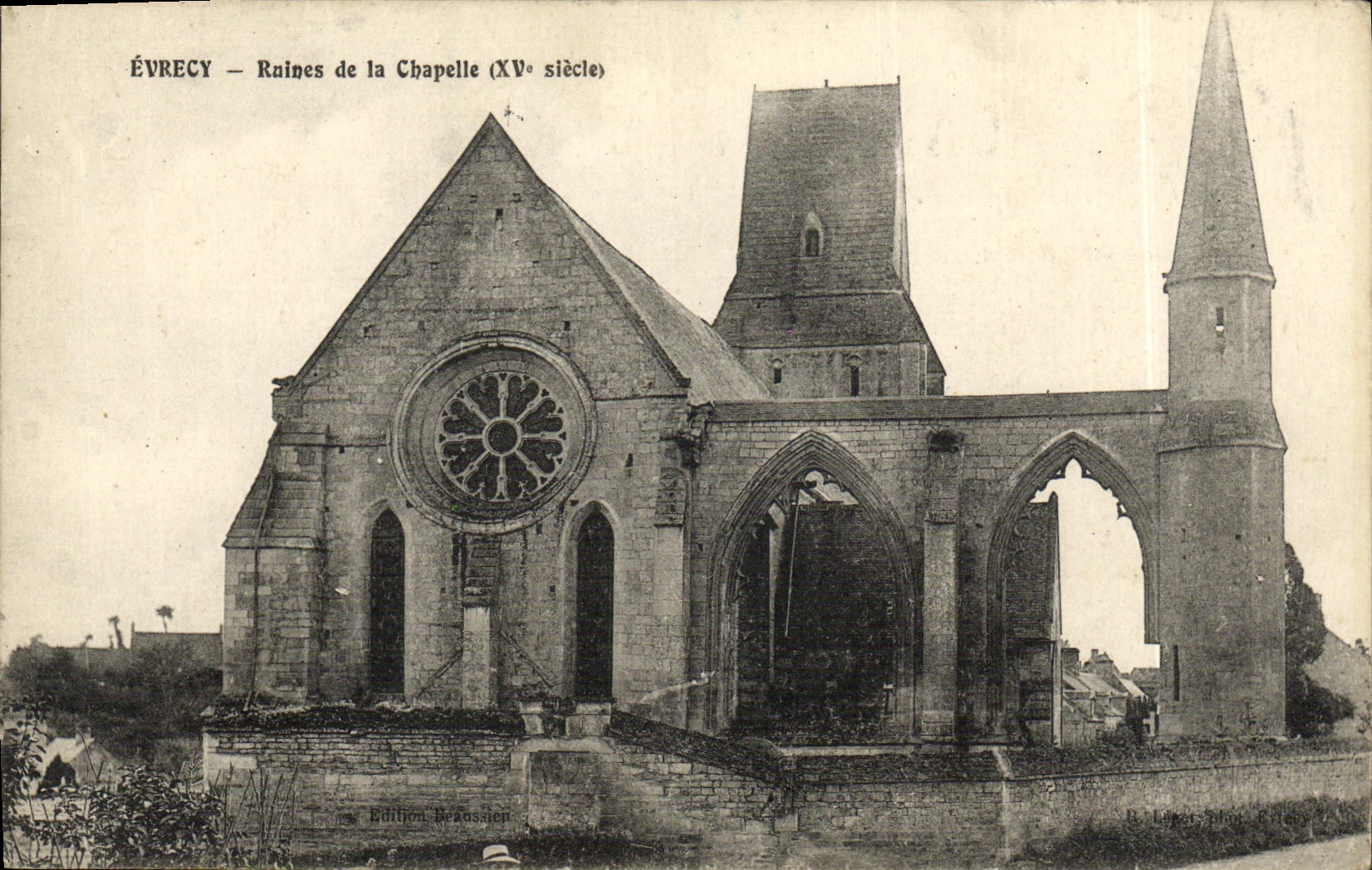 Évrecy — Ruines de la Chapelle (XVe siècle) — Édition Beaussien
