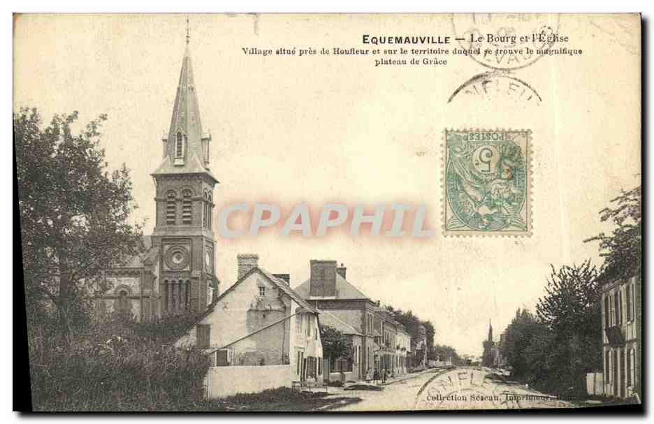 CPA Equemauville Le Bourg et l Eglise