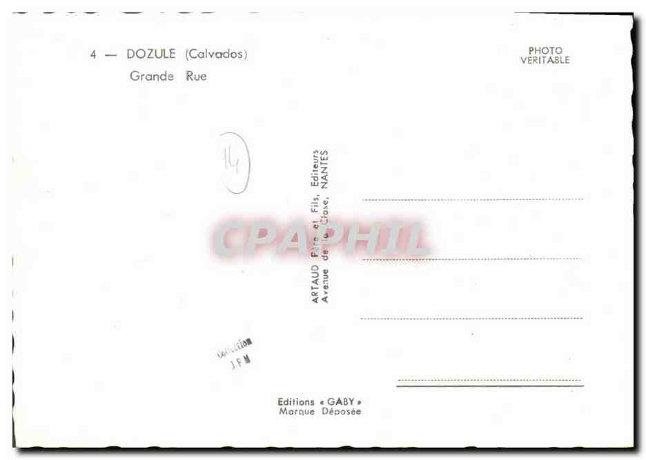 Dozule (Calvados) — Grande Rue — Éditions Gaby — Reverso