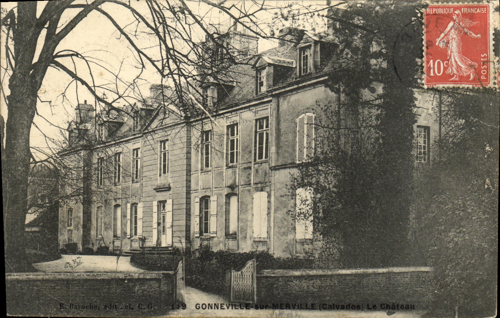 GONNEVILLE-sur-MERVILLE (Calvados) — Le Château — E. Baroche, édit. cl. C. G., n° 139