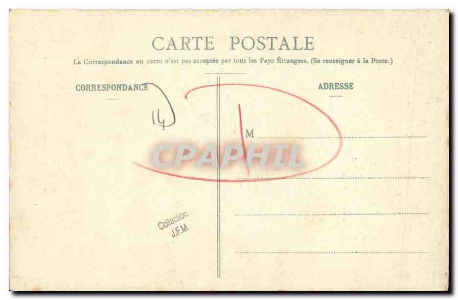 CPA Gouvix Porte d entree du Chateau d Outrelaize — Rückseite