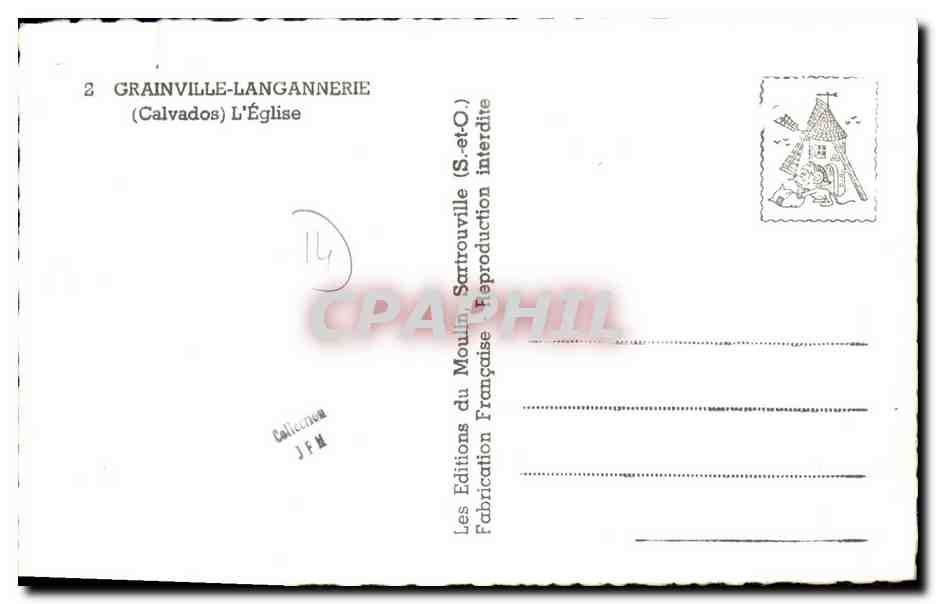 CPM Grainville Langannerie L Eglise — Reverso