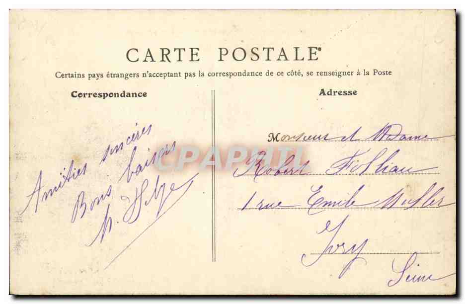 Grandcamp-les-Bains (Calvados) — Arrivée des barques de pêche — B. E. PARIS n°25 — Rückseite