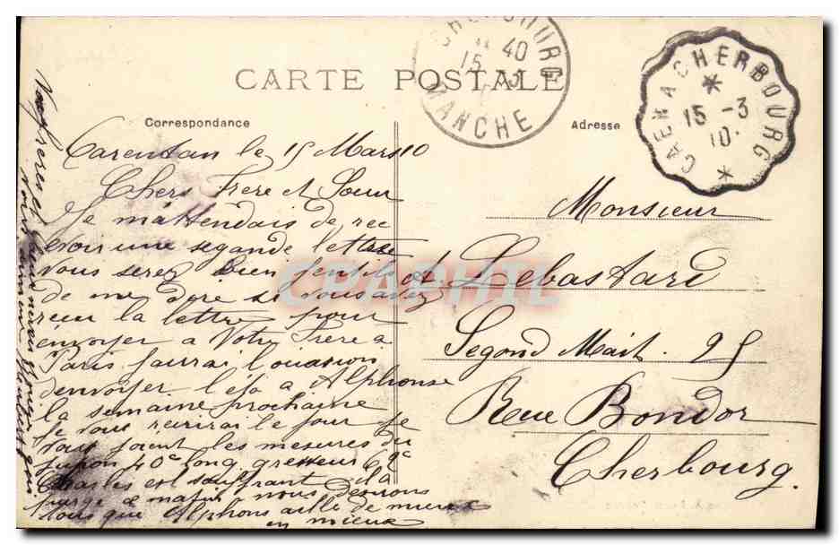 Grandcamp-les-Bains — Les Quais — Collection A. Louis, Bayeux — Verso