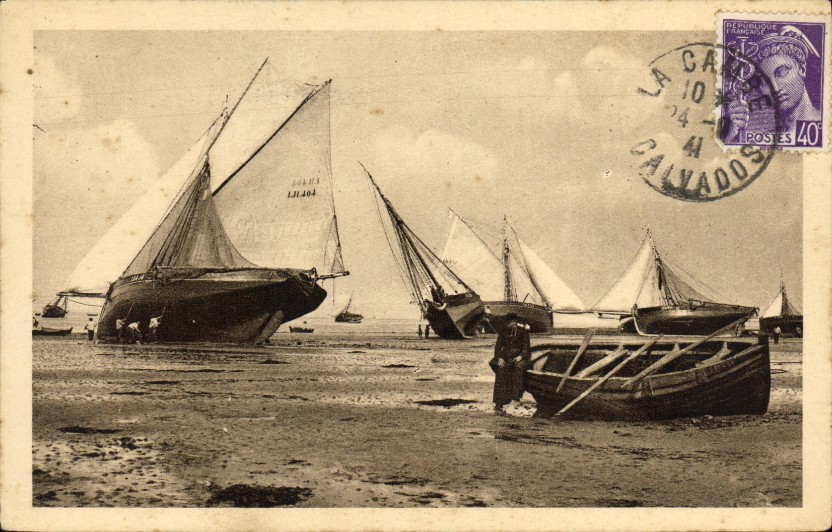 CPA Grandcamp les Bains Mer montante Bateau