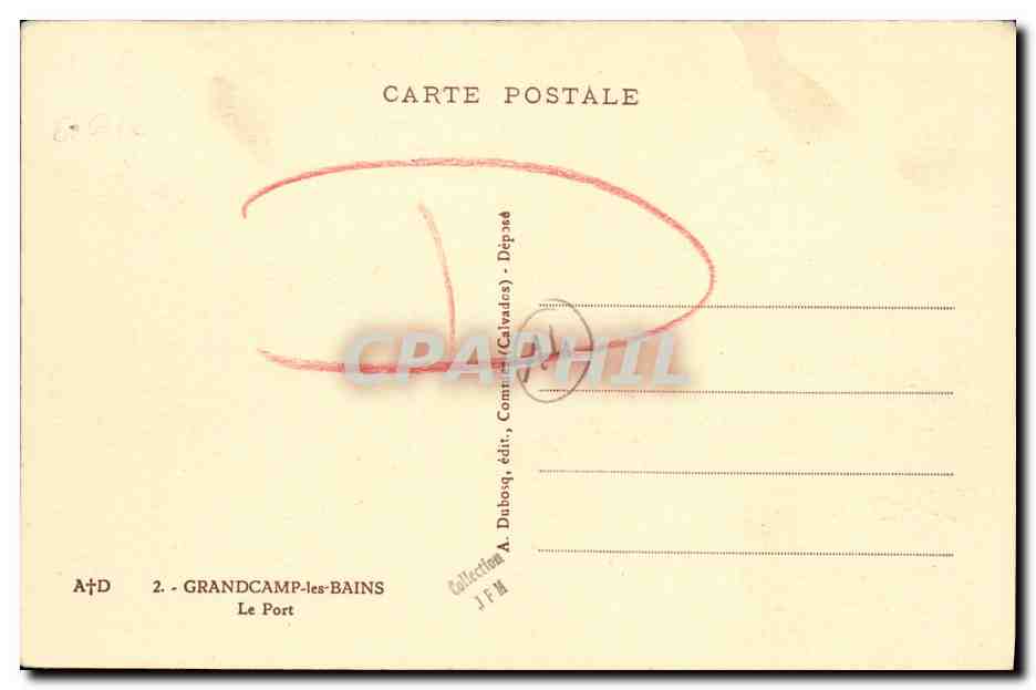 Grandcamp-les-Bains — Le Port — A. Dubosq, édit., Calvados — Reverso