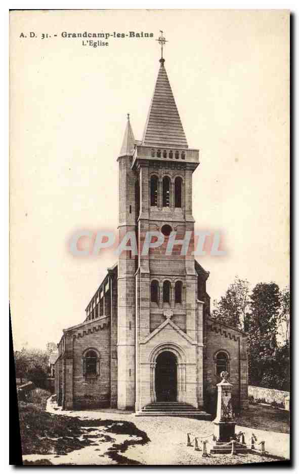 Grandcamp-les-Bains — L'Église — A. D. 31, éditeur Dubourg