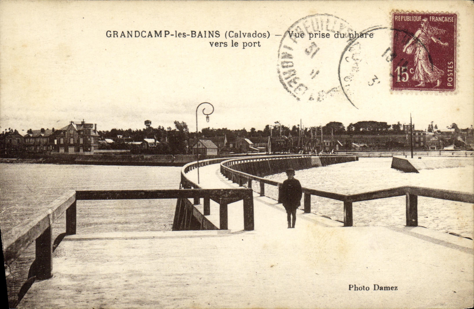 CPA Grandcamp les Bains Vue prise du Phare vers le Port