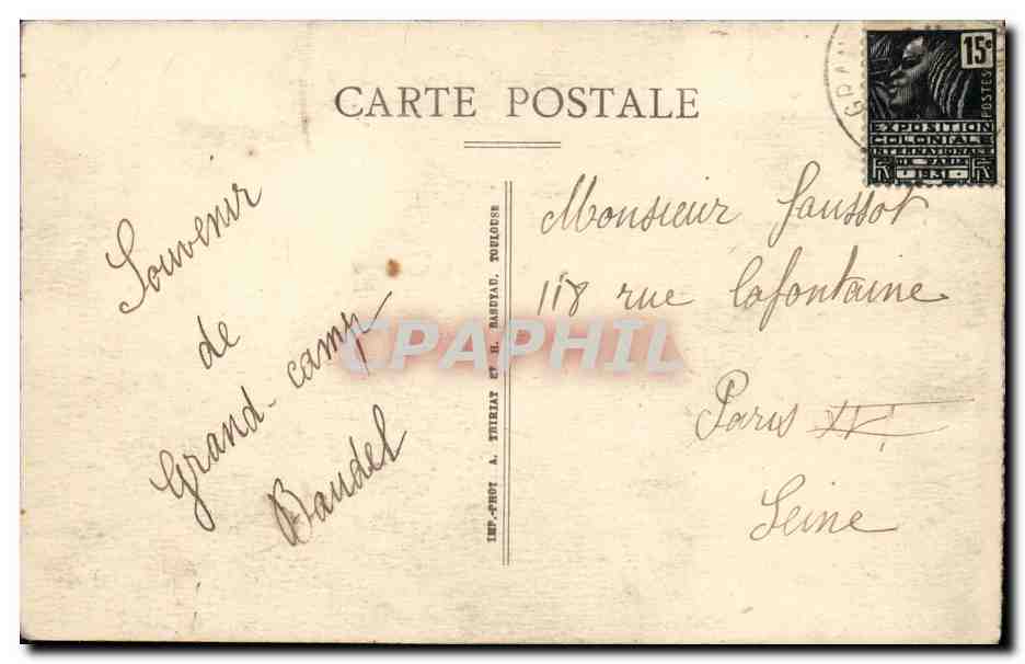 Grandcamp-les-Bains — La Réparation des Voiliers — Éd. Caruel, Epicerie — Reverso