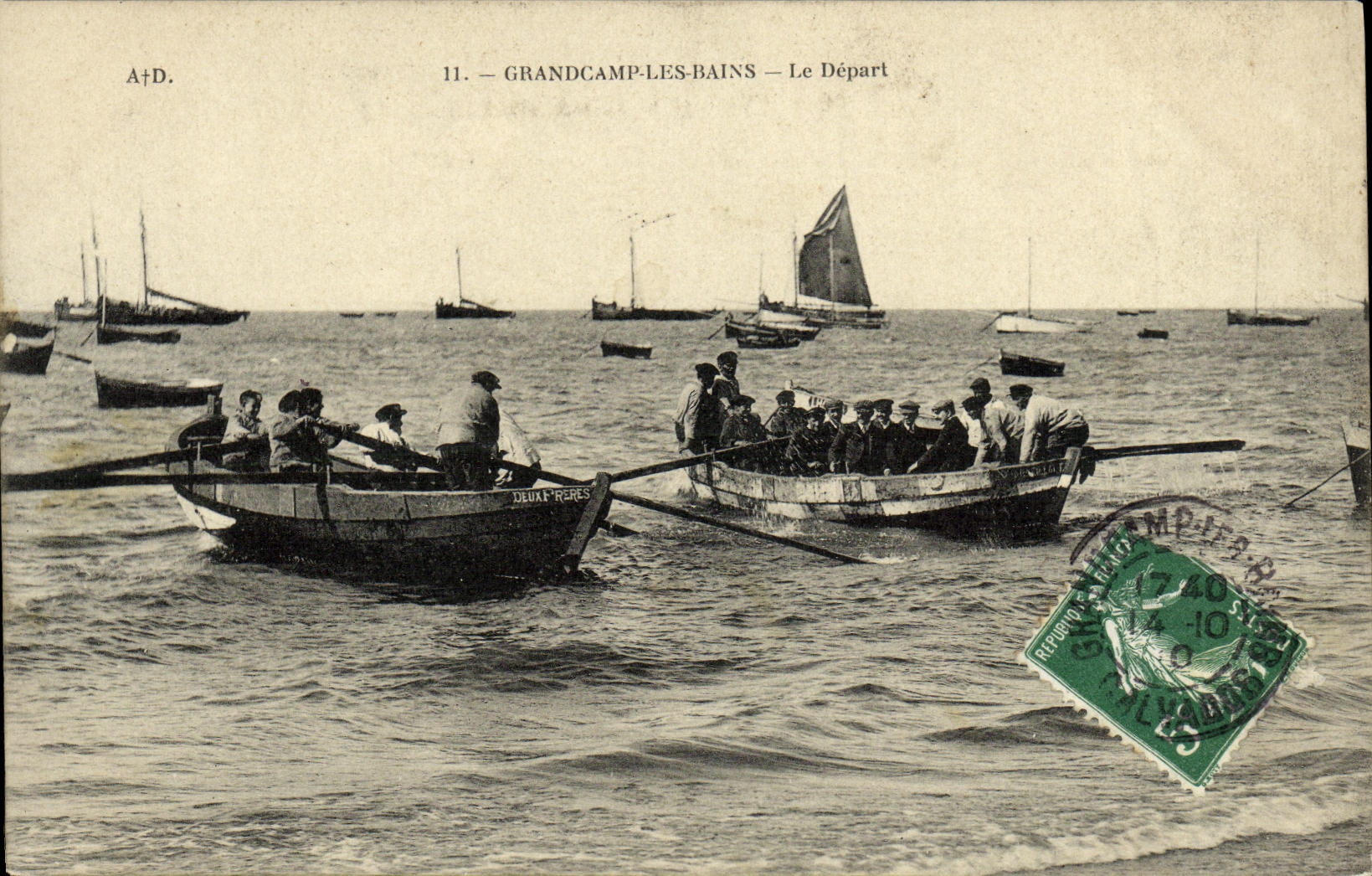CPA Grandcamp les Bains Le Depart