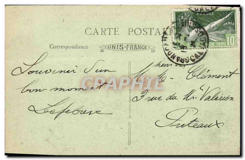 Grandcamp-les-Bains (Calvados) — La réparation des voiles — CPAPHIL n°23 — Reverso