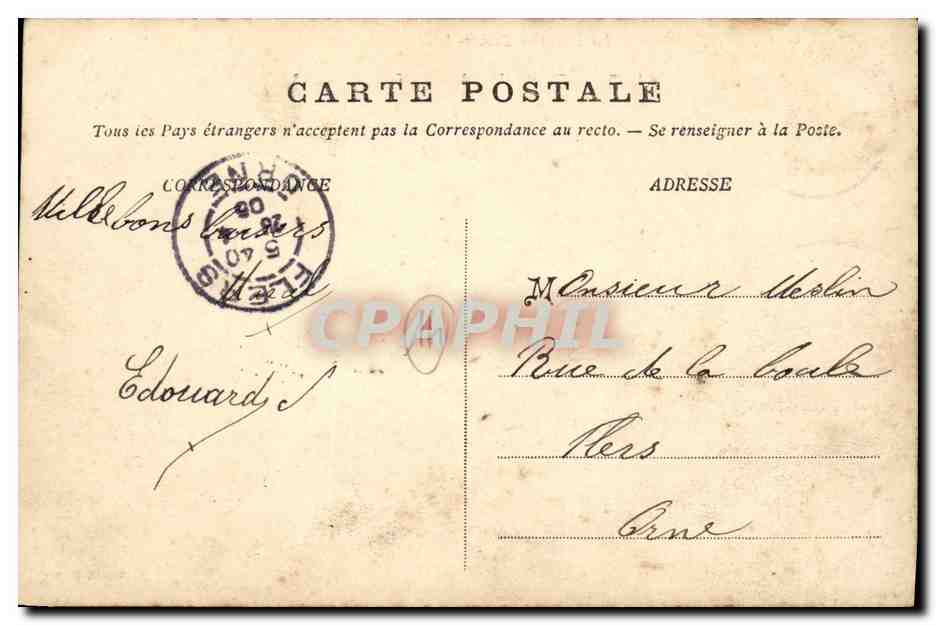 CPA Grimbosq La Chapelle Sainte Anne — Verso