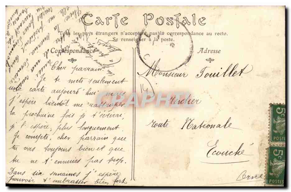 La Route d'Argentan — Guibray (Calvados) — École Supérieure de Talaise, Bourg de Talaise — N.D. Pint — Rückseite