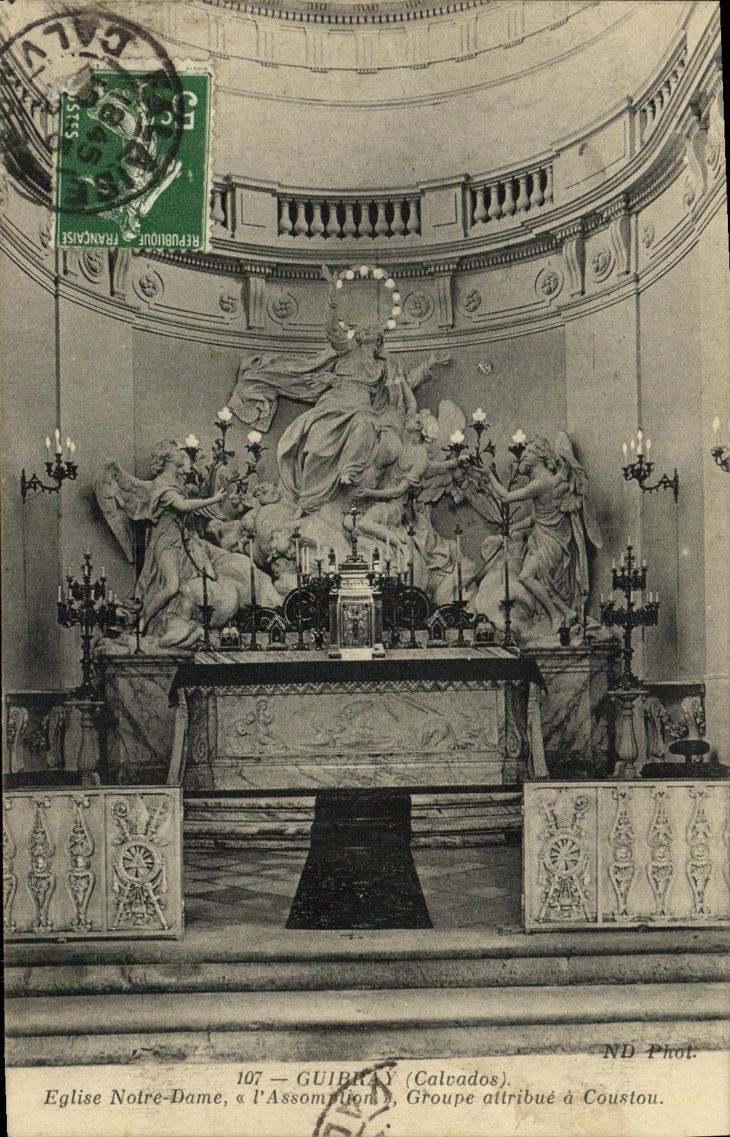 Guibray (Calvados) — Kirche Notre-Dame, Gruppe der Assumption zugeschrieben Coustou — ND Phot.