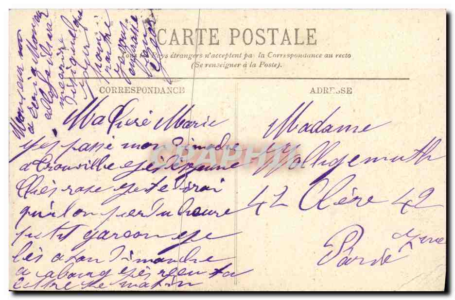 CPA Hennequeville La Villa de Madame Rejane — Rückseite