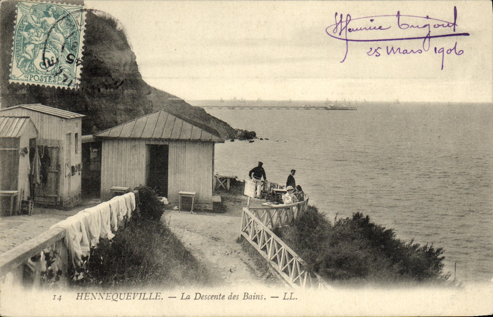CPA Hennequeville La Descente des Bains