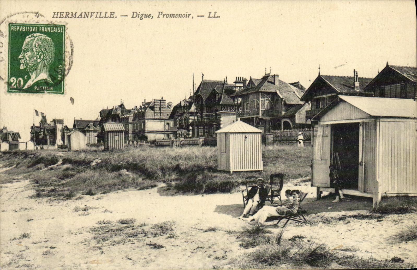 Hermanville — Digue, Promenoir — LL.