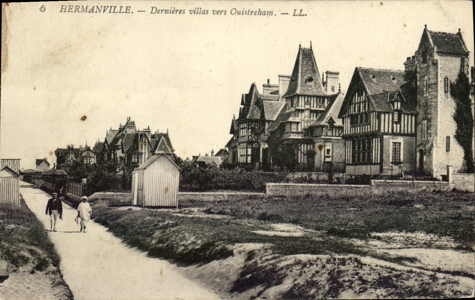 Hermanville — Dernières villas vers Ouistreham — LL.