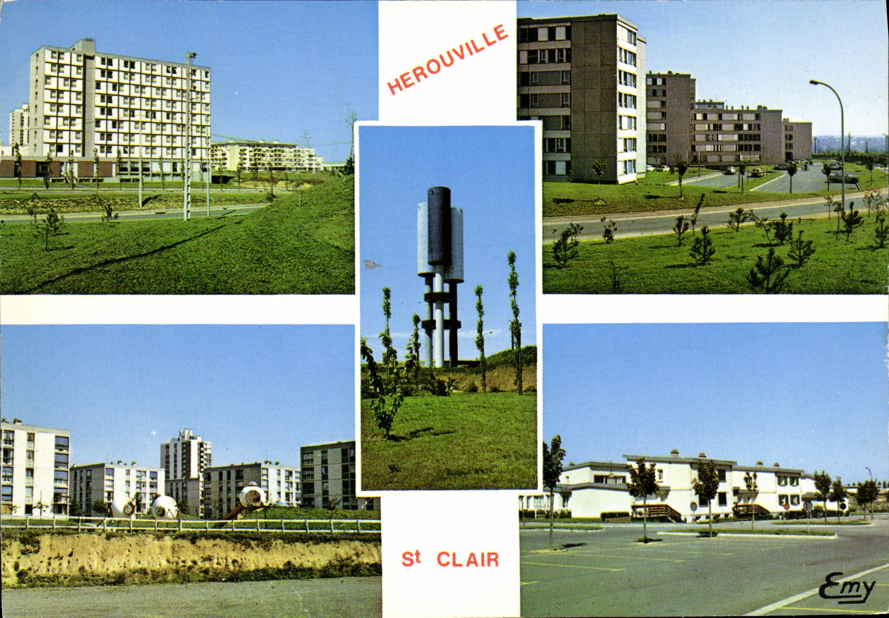 Hérouville-St-Clair — quartier résidentiel avec tours et parc — éditeur Emy, n° 10