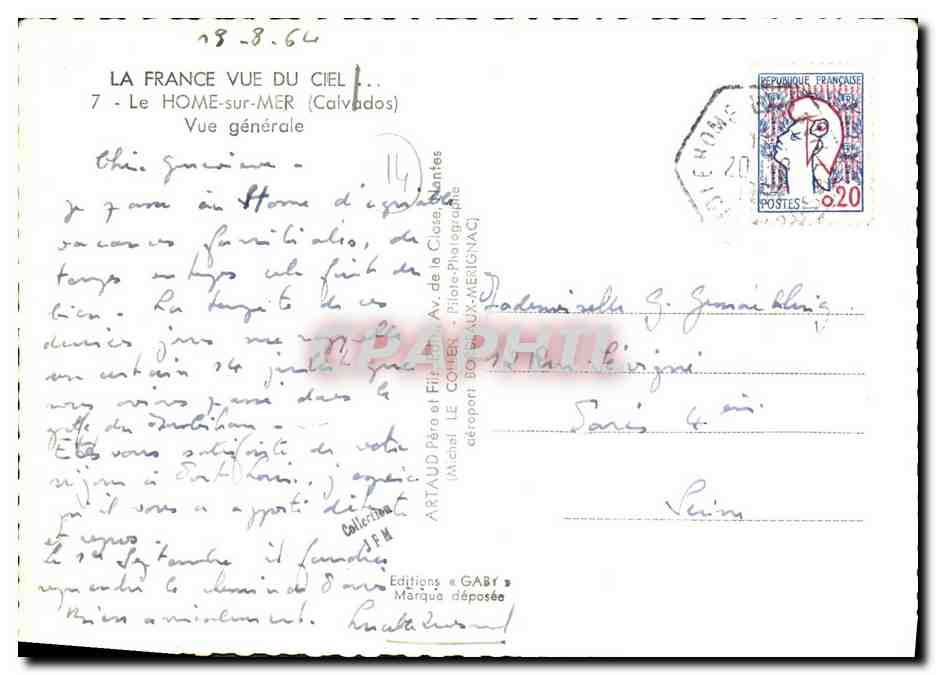 Le HOMME-sur-MER (Calvados) — Vue générale — Éditions GABY — Verso