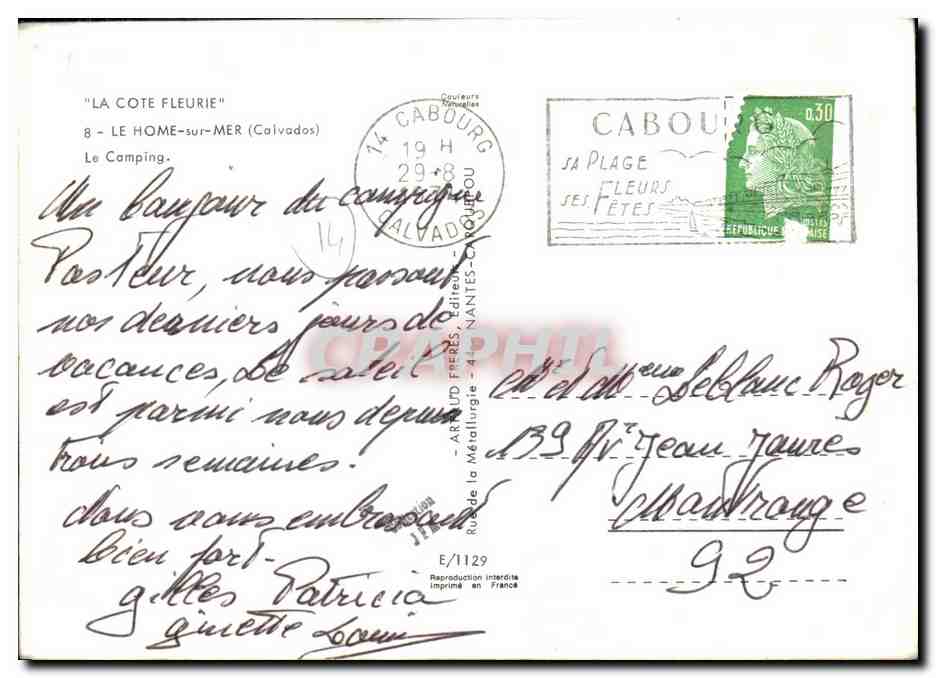 Camping à La Côte Fleurie — Le Home-sur-Mer — Éditeur: Arlud Fierres — Reverso