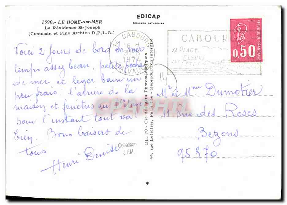 Le Home-sur-Mer — La Résidence St-Joseph — Édicap — Verso
