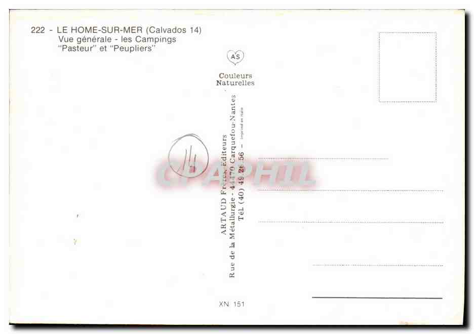 CPM Le Home sur Mer Vue generale les Campings — Verso