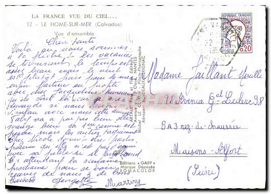 Übersicht — Le Home-sur-Mer (Calvados) — Editions GABY — Rückseite