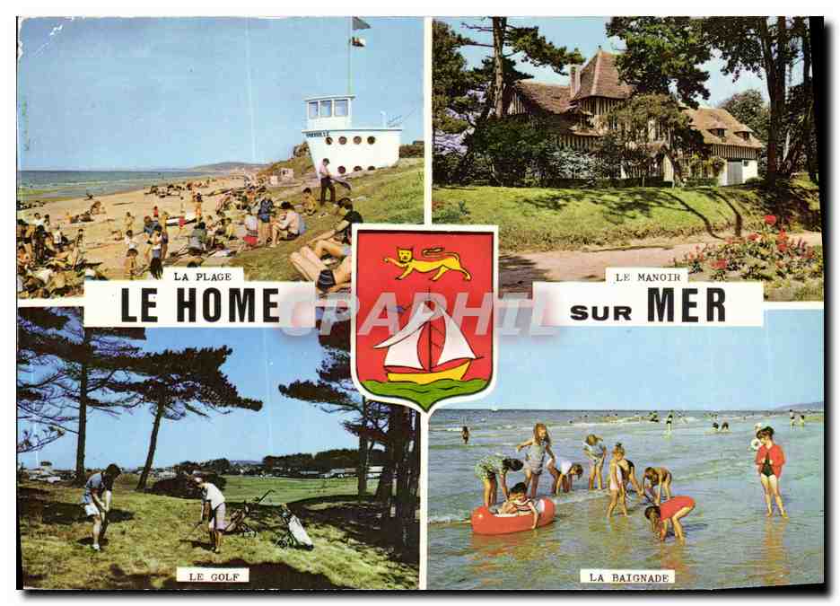 Le Homme-sur-Mer — La plage, le manoir, le golf, la baignade — Éditeur CPAPHIL