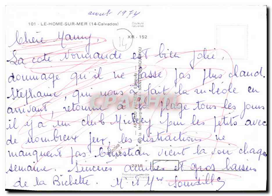 Le Homme-sur-Mer — La plage, le manoir, le golf, la baignade — Éditeur CPAPHIL — Reverso