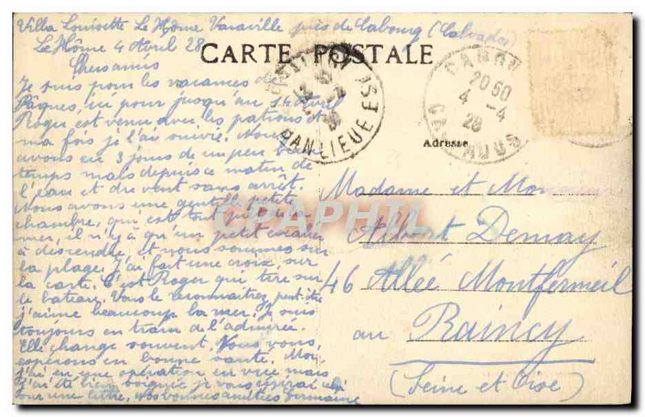CPA Le Home sur Mer La Rentree des Baigneurs — Verso