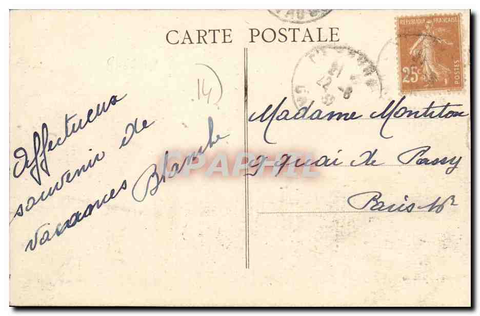 CPA Le Home Sur Mer L Hotel du Champ de Courses — Rückseite