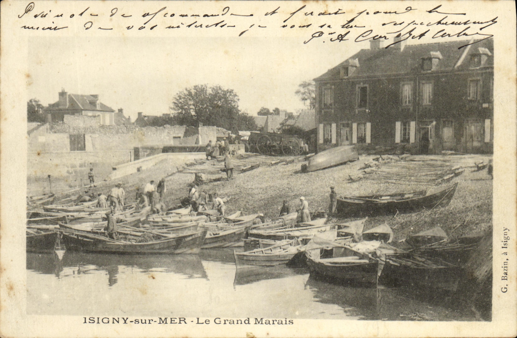 CPA Isigny Sur Mer Le Grand Marais Bateaux