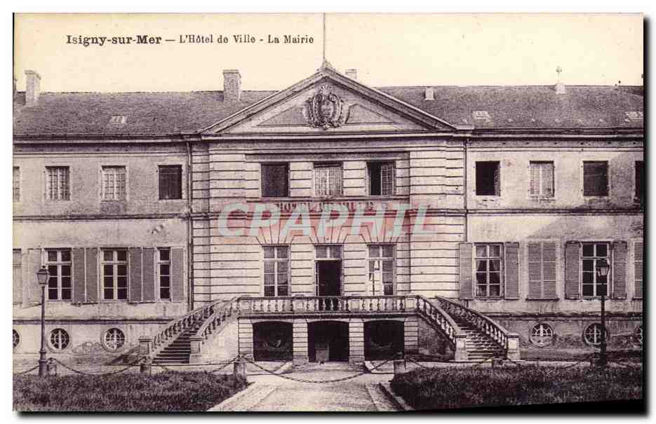 CPA Isigny sur Mer L Hotel de Ville La Mairie