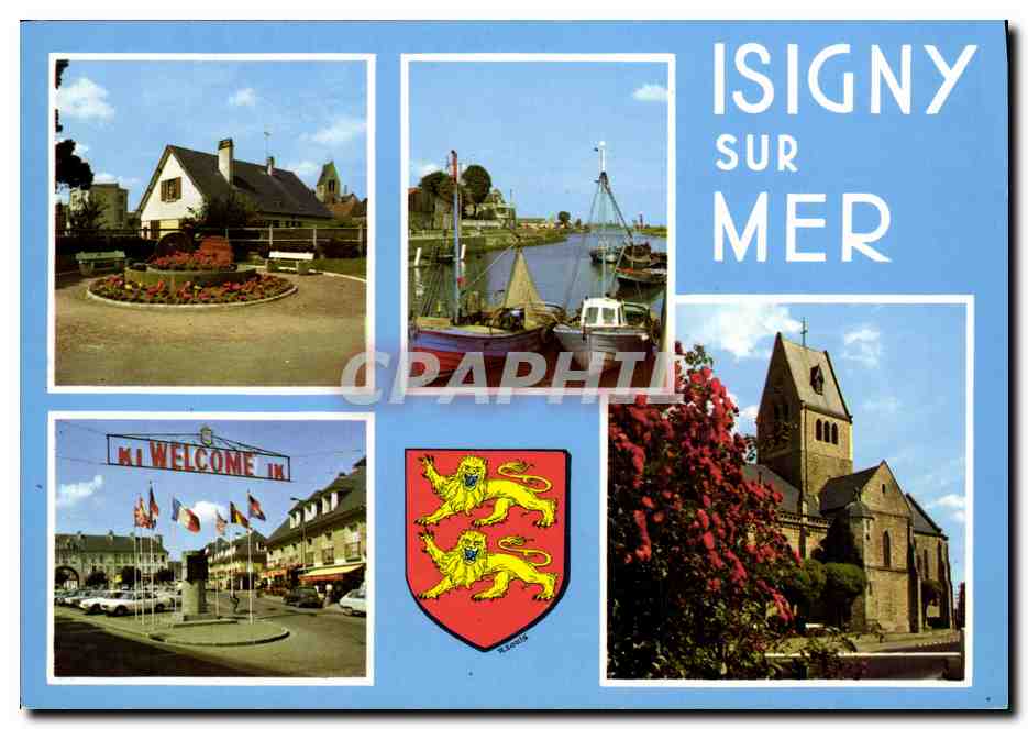 CPM Isigny Sur Mer Le Petit Feu Le Port L Hotel de Ville
