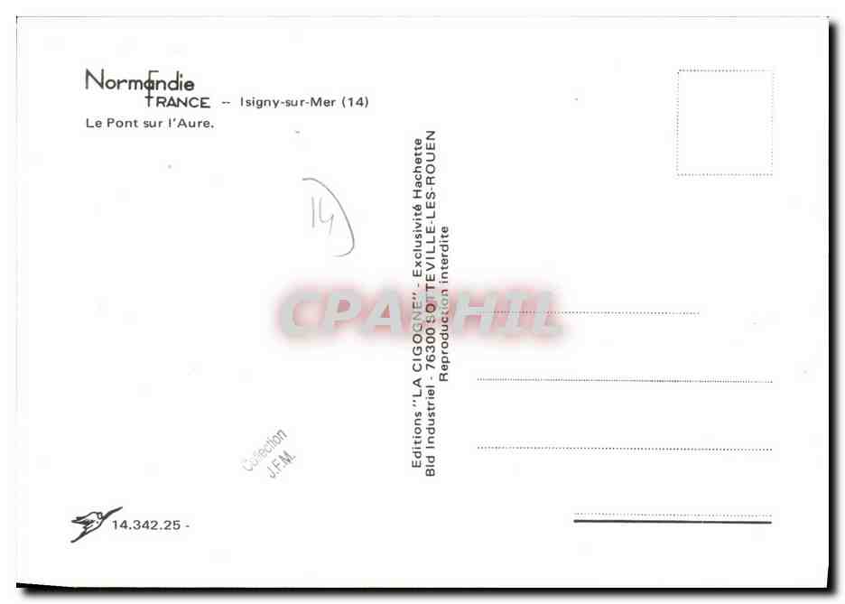 CPM Isigny Sur Mer Le Pont sur l Aure — Rückseite