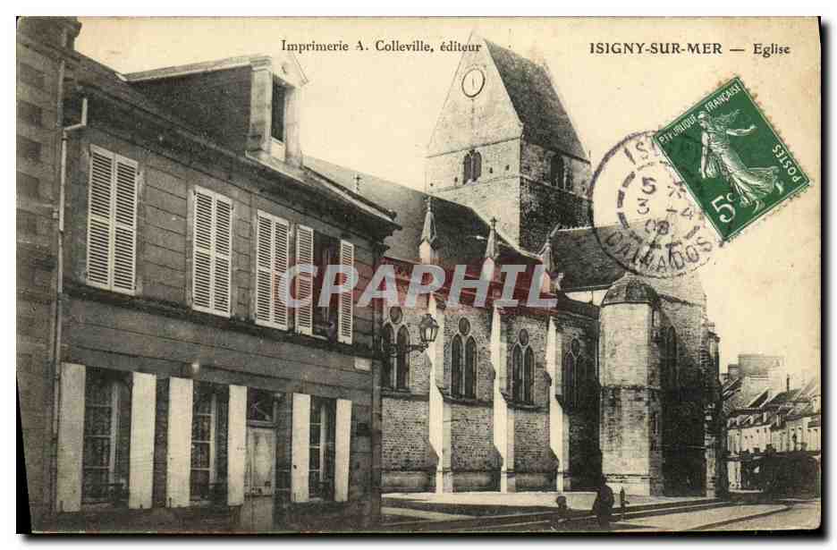 Isigny-sur-Mer — Kirche — Druckerei A. Colleville, Verleger