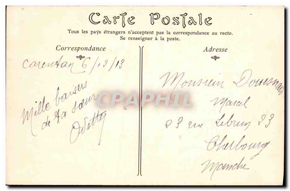CPA Isigny Sur Mer Le Phare — Rückseite