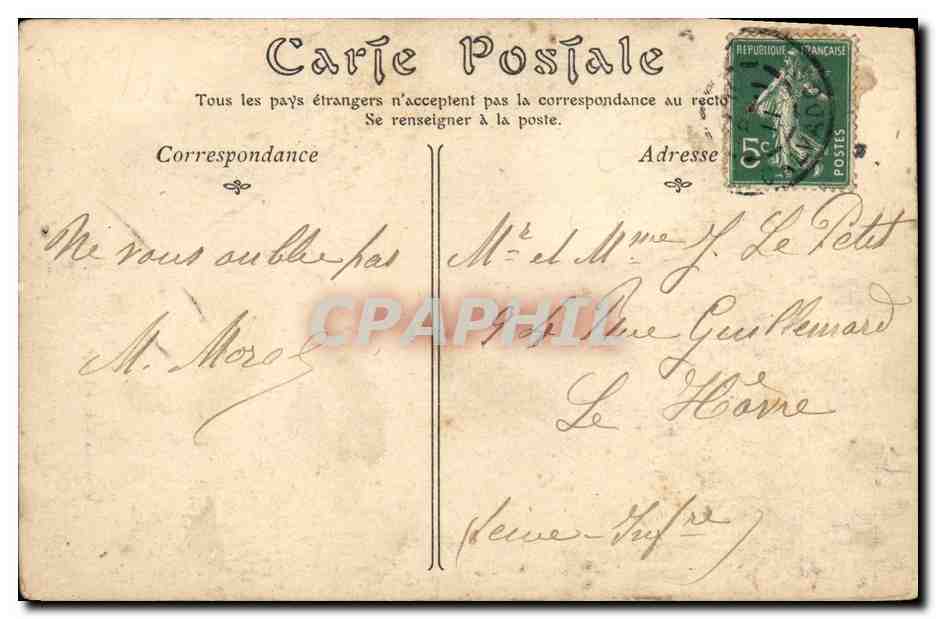 CPA Isigny Sur Mer Le Calvaire — Rückseite