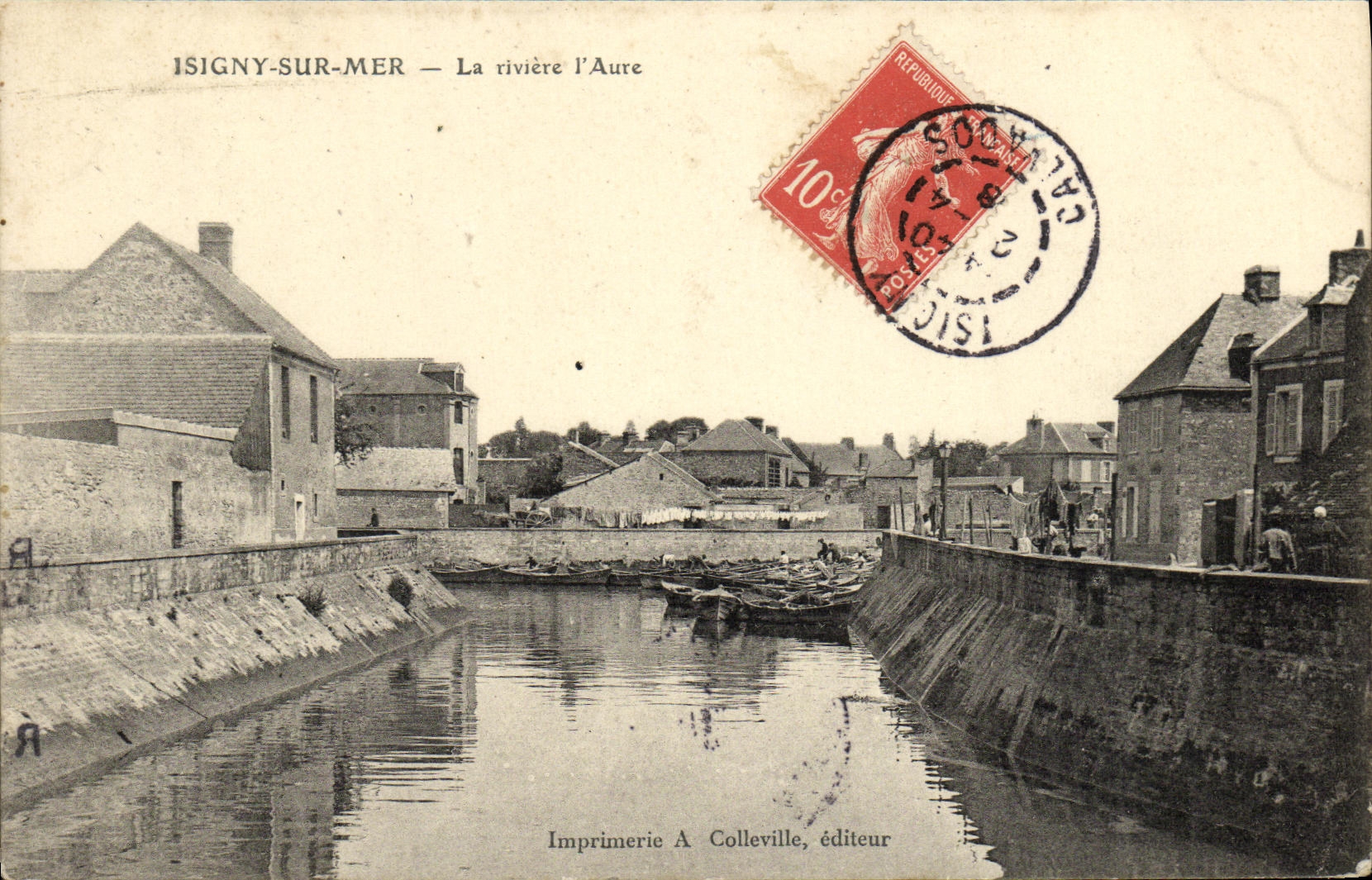 CPA Isigny Sur Mer La Riviere L Aure
