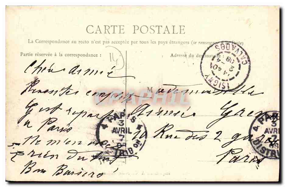 CPA Isigny Sur Mer La Riviere L Aure — Verso