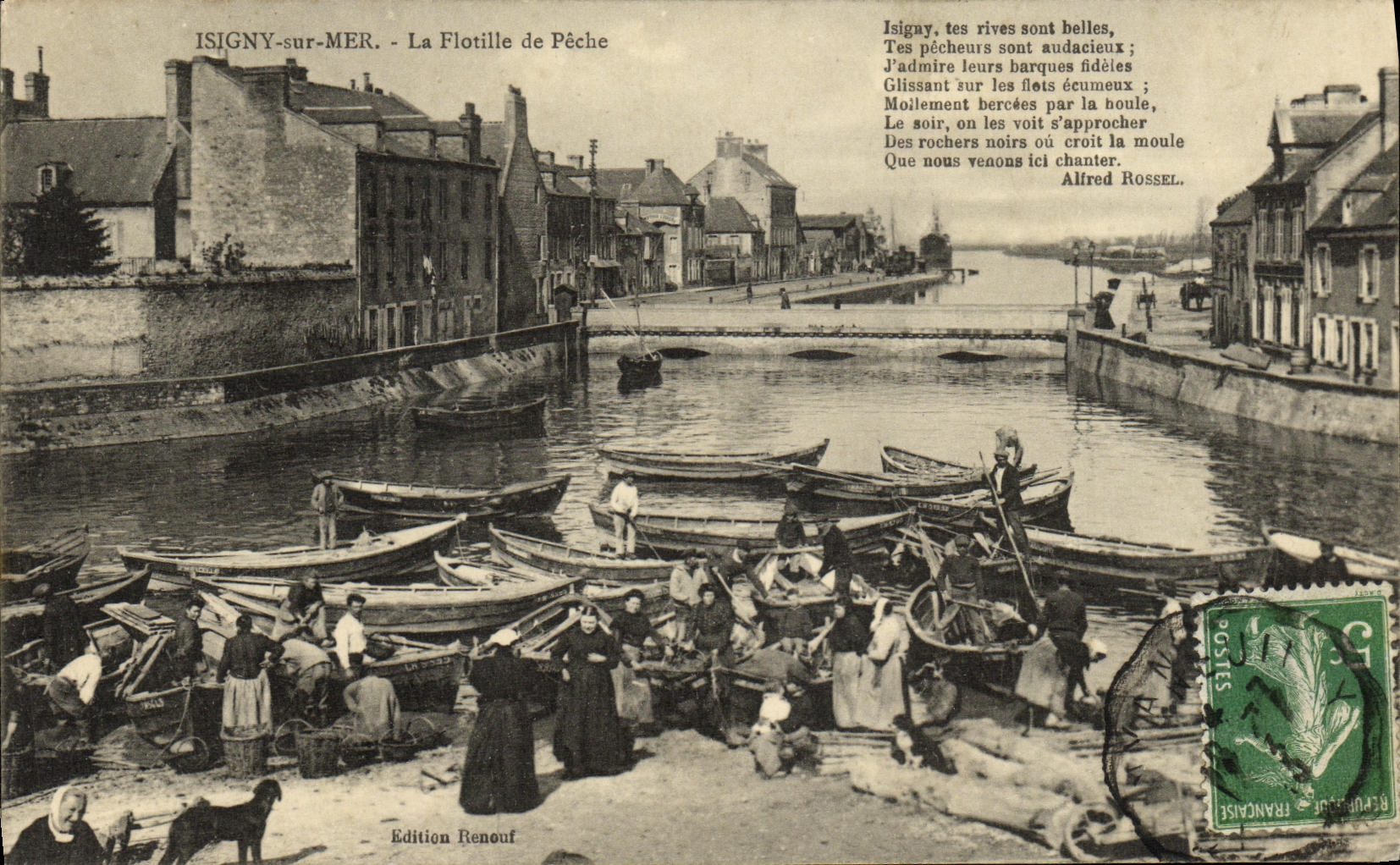 CPA Isigny Sur Mer La Flotille de Peche Bateaux TOP
