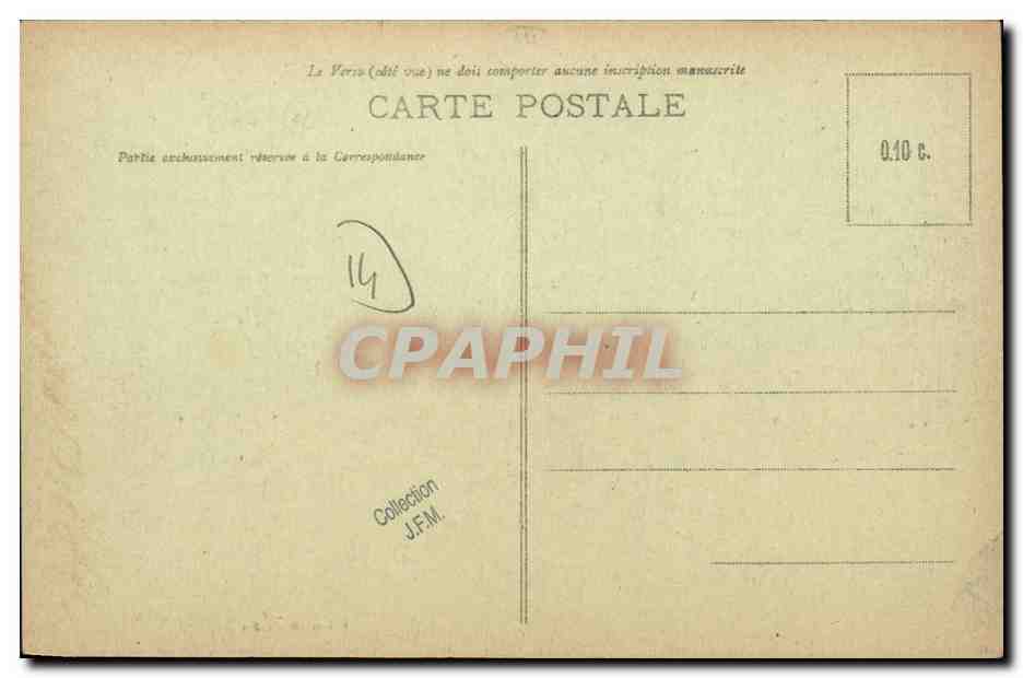 CPA Isigny Sur Mer Eglise en Rue de Cherbourg — Verso