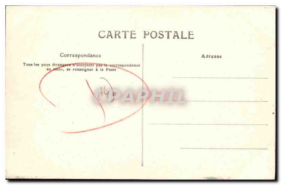 CPA Isigny Sur Mer Le Port a Maree Basse Bateaux — Verso