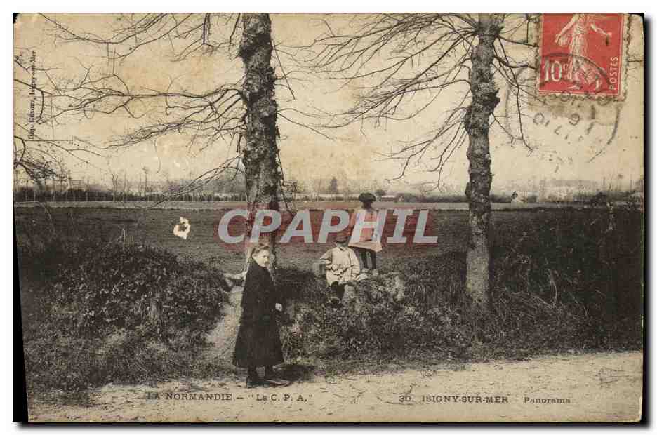 CPA Isigny Sur Mer Panorama Enfants