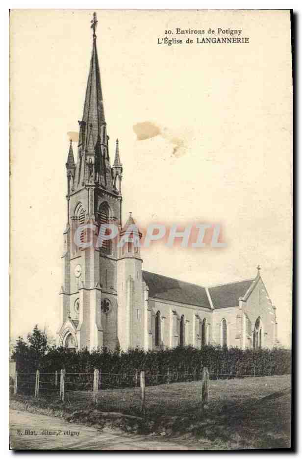 CPA Langannerie L Eglise Environs de Pontivy