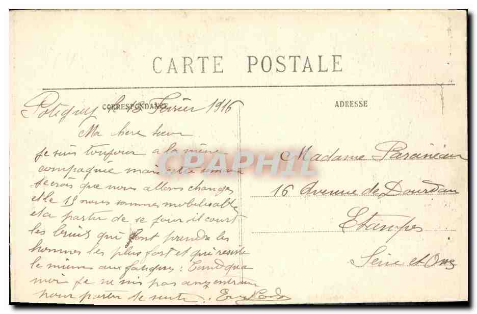 CPA Langannerie L Eglise Environs de Pontivy — Rückseite