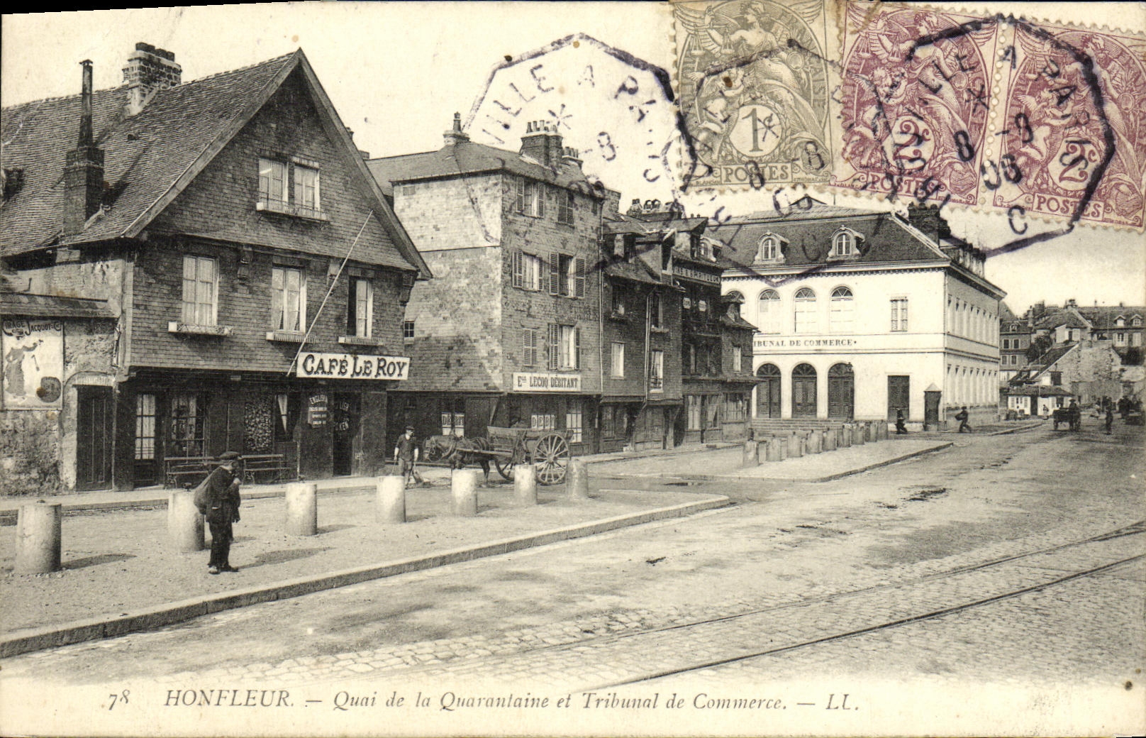 Honfleur — Quai de la Quarantaine et Tribunal de Commerce — LL.