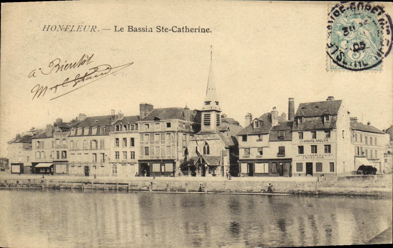 Honfleur — Le Bassin Ste-Catherine — Éditeur non visible, n° de série non lisible